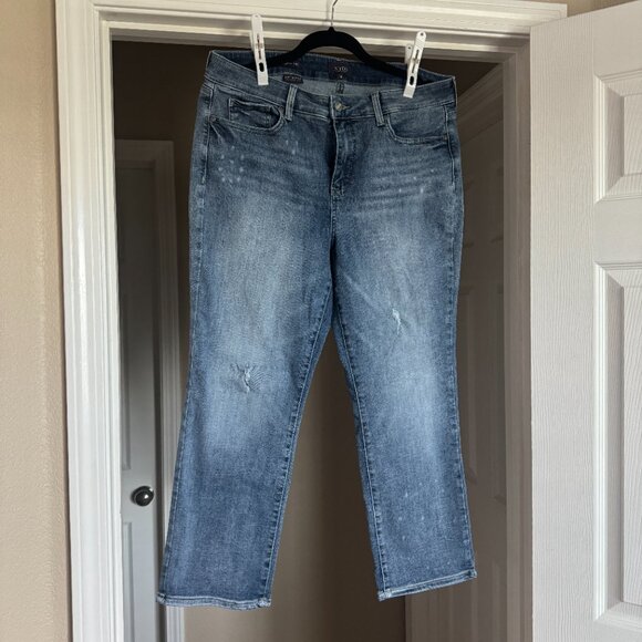 NYDJ Distressed Marilyn Straight with Lift X Tuck technology - Picture 1 of 3